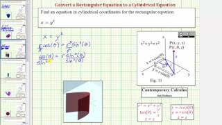 Write a Rectangular Equations in Cylindrical Form