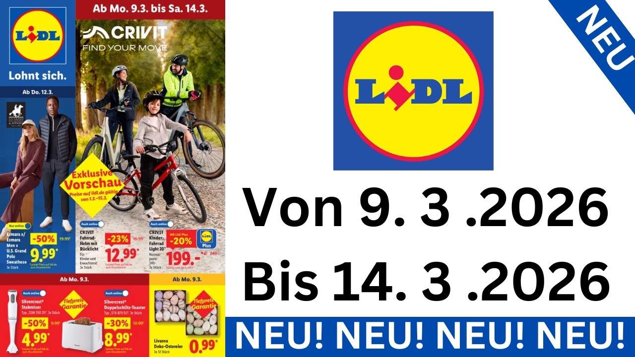 LIDL Prospekte Angebote Werbung Gültig VON 9.3.2026 BIS 14.3.2026