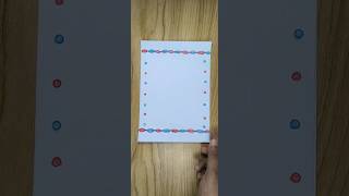 Easy and simple border Art idea || Beautiful Border Design for school project #shorts