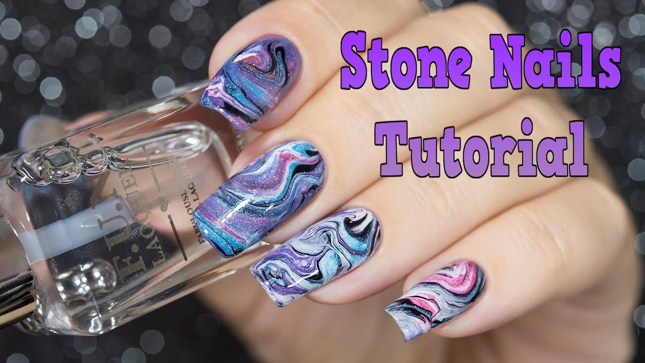 diy elegant stone nail design tutorial