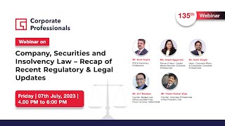 Webinar on “Company, Securities and Insolvency Law – Recap of Recent Regulatory & Legal Updates”