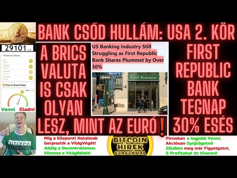 Bitcoin Hírek (1487) - Bank Csőd Hullám: 2. kör = A First Republic Bank tegnap 30%-ot Szakadt Bitcoin Hírek (1487) - Bank Csőd Hullám: 2. kör = A First Republic Bank tegnap 30%-ot Szakadt