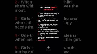 Dark Side Of Female Psychology #darkpsychology #female #psychology #facts #foryou