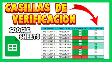 ✅ CÓMO USAR CASILLAS DE VERIFICACIÓN EN GOOGLE SHEETS | ASISTENCIA EN GOOGLE SHEETS 📝