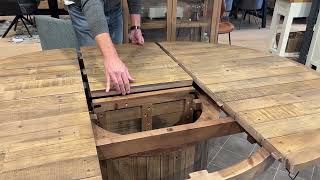 Perth Round Extending Dining Table - How To Extend
