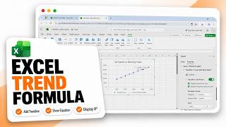 How to Add the Trendline, Equation and R2 in Excel (Trendline R2 Label)