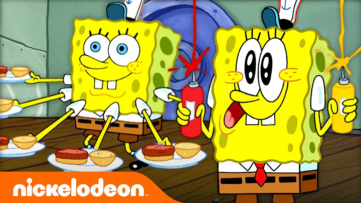 SpongeBob Cooking Krabby Patties for 20 Minutes  |...