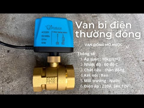 Video ????Van bi điện đóng mở nước ren 21 27 34 42 49 60 - youtube