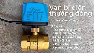 🌏Van bi điện đóng mở nước ren 21 27 34 42 49 60