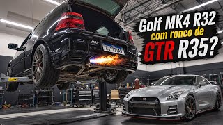 RONCO DE GTR R35 NO GOLF R32 VEIO ? 🔥 INSTALEI O ESCAPE DE TITANIO QUE EU MESMO FIZ