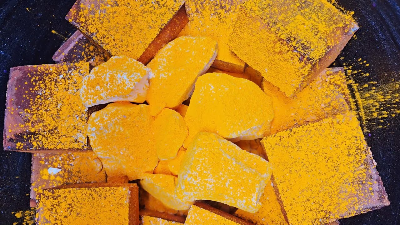 Crispy Orange Jumbo Bits + Reforms 🦚 Gym Chalk ASMR 🦚 Oddly Satisfying 🦚 Sleep Aid 