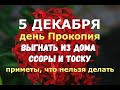 5 декабря. День Прокопия. ВЫГНАТЬ ИЗ ДОМА ССОРЫ И ТОСКУ/Народные приметы