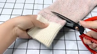 The Easy Way to Shorten Sweater Sleeves that are too Long👍🔥Great Idea! screenshot 2