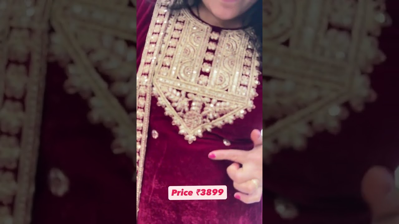 ☘️Price ₹3899 Party wear velvet sharara dress☘️⭐️💯#makkhanmalai #dress #fashion #tanishkafashio