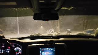 Omaha Nebraska blizzard January 2021. 2020 Ram Warlock driving through the storm.