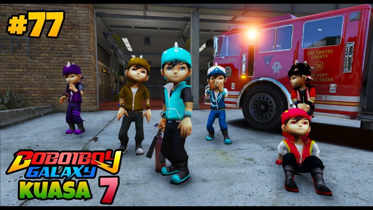 GTA 5 MOD BOBOIBOY KUASA 7 JADI PEMADAM KEBAKARAN - YouTube