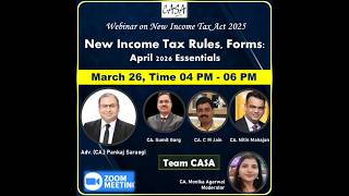 Webinar on Income Tax Rules & Forms
