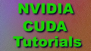 NVIDIA CUDA Tutorial 8: Intro to Shared Memory