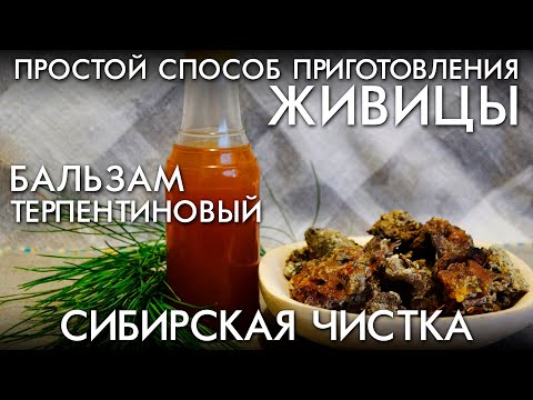 ПРОСТОЙ СПОСОБ ПРИГОТОВЛЕНИЯ ЖИВИЦЫ / ТЕРПЕНТИНОВЫЙ БАЛЬЗАМ / СИБИРСКАЯ ЧИСТКА