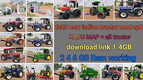 fs23 new indian tractor mod || kadu map + all tractor || download link #fs23