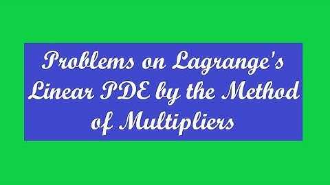 PARTIAL DIFFERENTIAL EQUATIONS   LECTURE 5