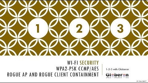 Globeron 1-2-3 Wi-Fi security rogue AP and rogue client containment