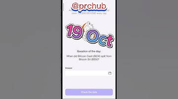 TimeFarm Oracle answer October 19 / When did Bitcoin Cash (BCH) split from Bitcoin SV (BSV)?