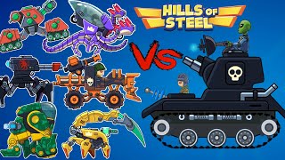 BOSS ARMORDILLO vs ALL 17 TANKS of MAX LEVEL in Hills of Steel! Strongest boss?