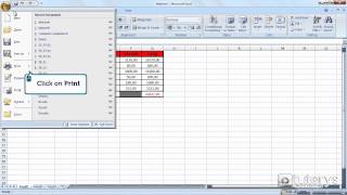 How to print a document with Excel 2007
