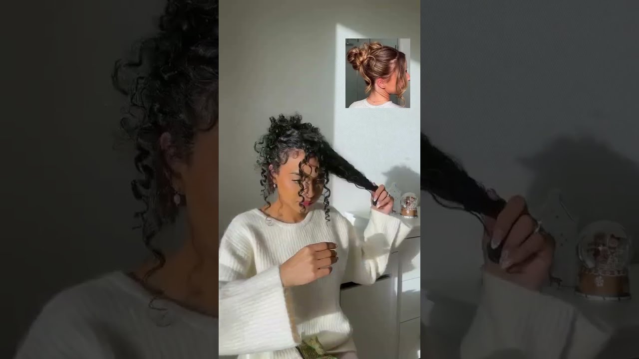 Effortless Messy Bun Styles: Using Mielle Organics Pomegranate Custard and Rosemary Mint Edge Gel