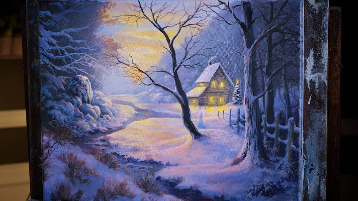 Christmas Cabin - Landscape Painting
