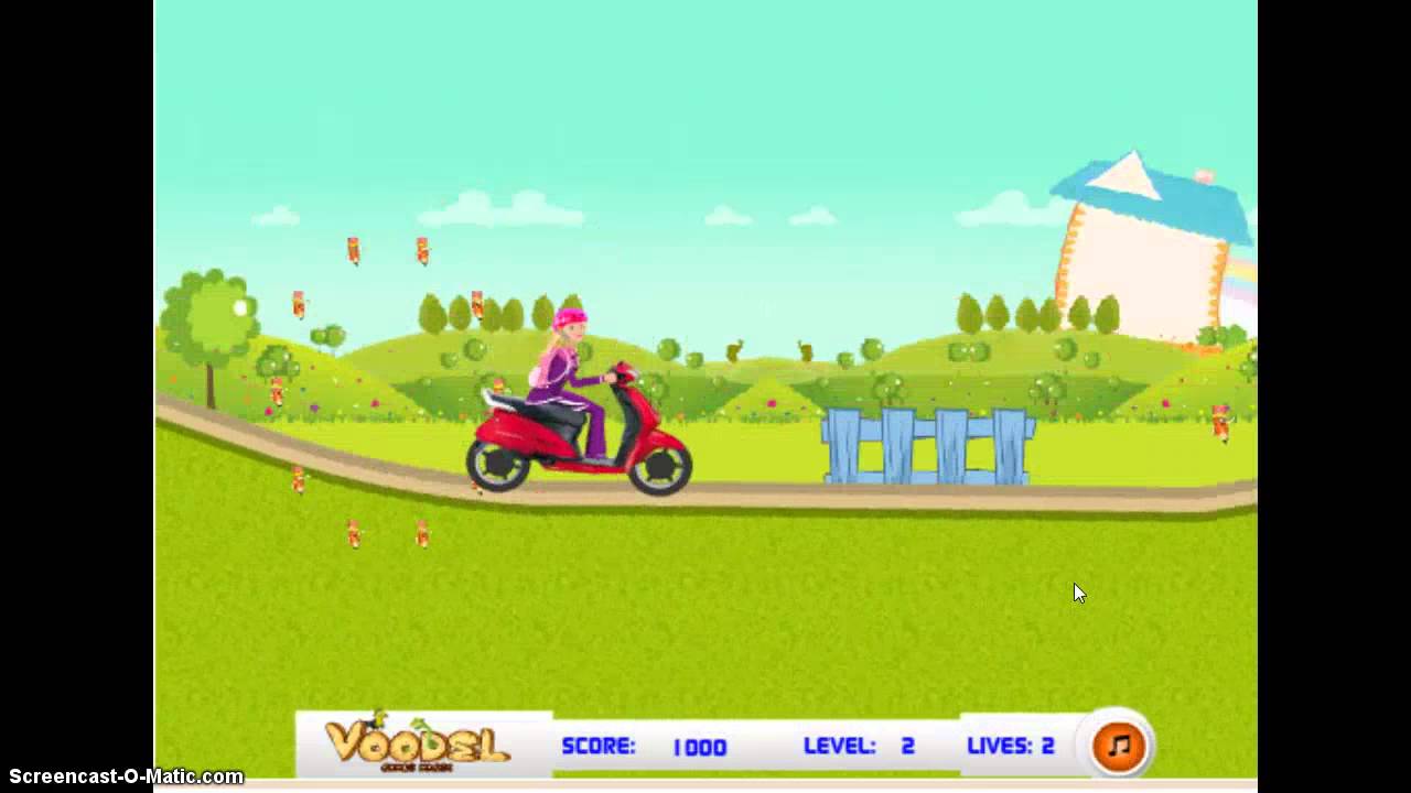 barbie scooter game