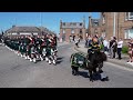 Royal Regiment of Scotland with Pony Mascot march into Peterhead for Freedom of Aberdeenshire 2024