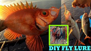 DIY Fly lures, long line traditional fishing Philippines (sibale romblon)