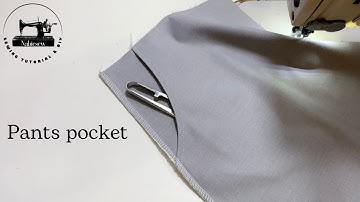 📌 How to sew pants pocket step by step | Easy and useful | Nabiesew