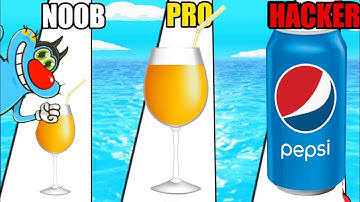 NOOB vs PRO vs HACKER in Juice Run Game | Oggy,Jack,Bob | Rock Indian Gamer | Oggy & The Cockroaches