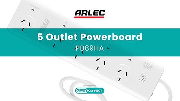 ARLEC : PB89HA Smart 5 Outlet Powerboard – Setup and user Guide