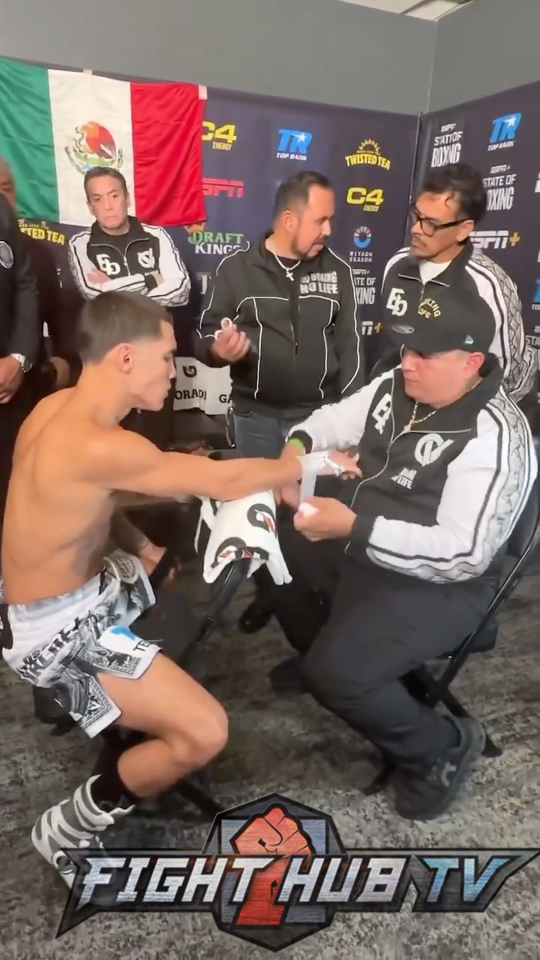 Oscar Valdez MOMENTS away from Naverrete REMATCH getting hands wrapped!