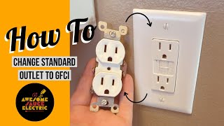 Change Standard Outlet to GFCI Old Box MELTED!! Replaced With New Box