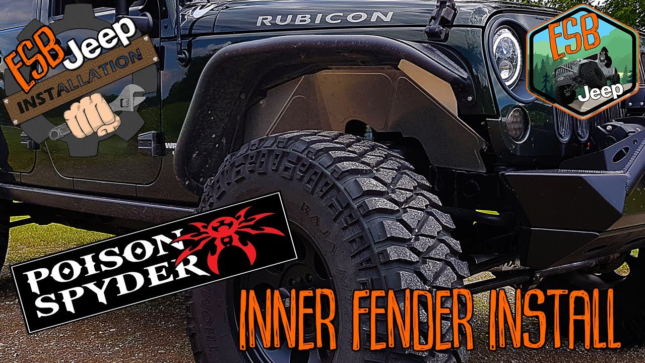 Poison Spyder Inner Fender Install on a Jeep JK YouTube