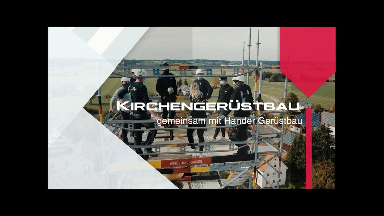 → Blizzard-Gerüst-Blick • Gerüstaufbau während einer Kirchensanierung | Blizzard S70 MSG Einsatz ✓