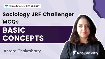 Sociology JRF Challenger MCQs: Basic Concepts | Antara Chakrabarty | NTA UGC NET