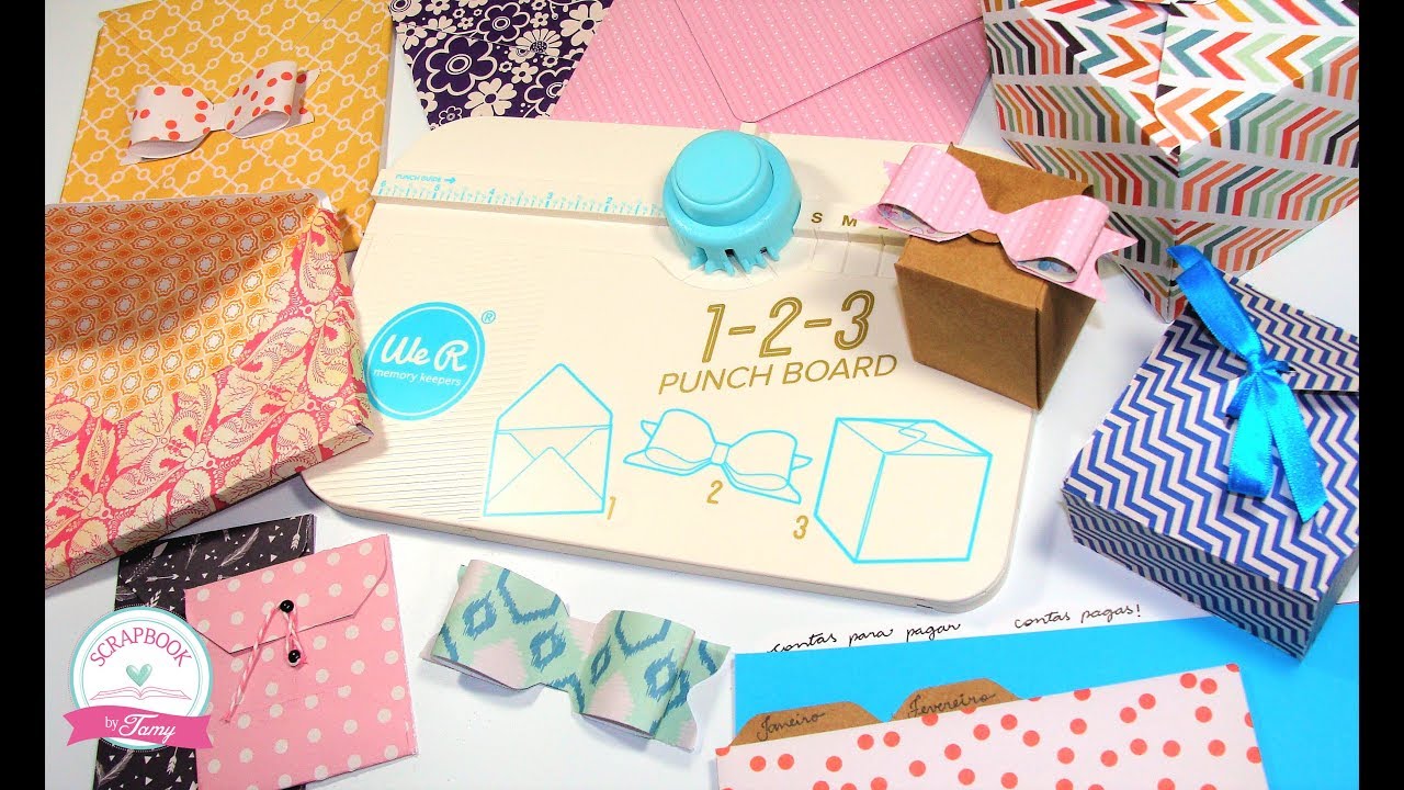 8 projetos com 1 ferramenta- 123 punch board WeR Memory Keepers como usar?