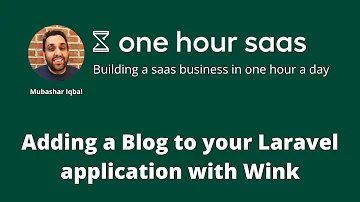 Adding a Blog to your Laravel application with Wink