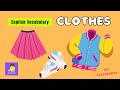 Clothes Vocabulary Flashcards (English lessons for kids)