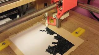 MPCNC drawing a portret using Traveling-Salesman algorithm