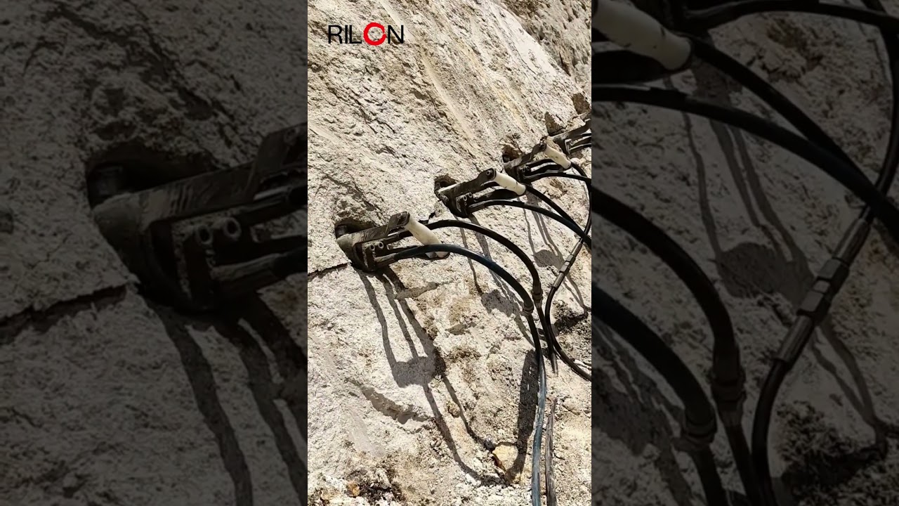 Piston rock splitter with greater safety than blasting