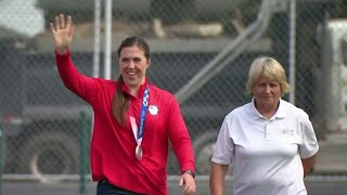 Olympic softball medalist Amanda Chidester gets special honor at former high school in Allen Park