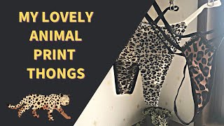 My lovely animal print thongs (vertical video)