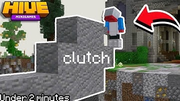 How to Block Clutch on Hive Skywars in Under 2 Minutes... (Hive Bedrock)